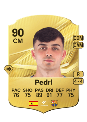 90-rated Pedri, Gold, CM, EA FC 27