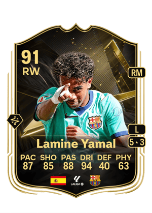91-rated Lamine Yamal, Team of the Week, RW, EA FC 27